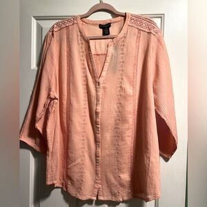 Preswick & Moore v-neck long sleeve in size 2X.